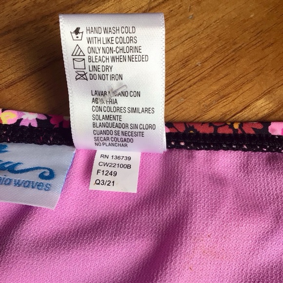 California Waves Colorful Floral Bikini Bottom - Size Medium - Picture 4 of 4